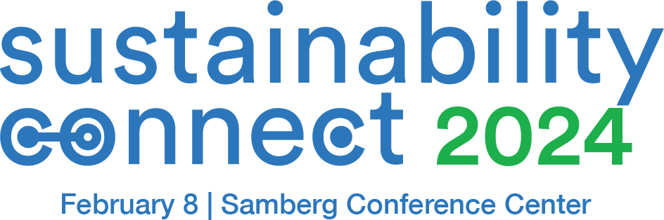 sustainability connect in green and blue
