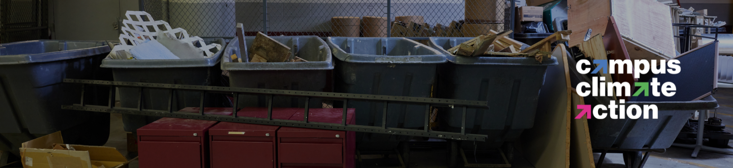 assorted waste and recycling bins