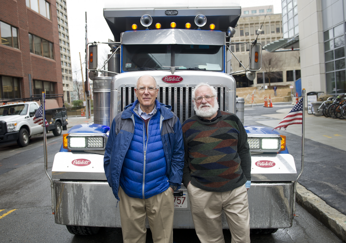 Several years ago, Daniel Cohn (left) and Leslie Bromberg took on the challenge of designing a low-emissions, fuel-efficient replacement for the polluting diesel engines traditionally viewed as the only viable option for powering heavy-duty trucks... Several years ago, Daniel Cohn (left) and Leslie Bromberg took on the challenge of designing a low-emissions, fuel-efficient replacement for the polluting diesel engines traditionally viewed as the only viable option for powering heavy-duty trucks...