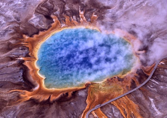Extremophiles are capable of living in some of the harshest locations on Earth, such as the Grand Prismatic Spring at Yellowstone National Park.Photo: Jim Peaco/National Park Service