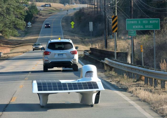 In January, Flux and the MIT Solar Electric Vehicle Team went on a road-testing trip in Georgia.Photo courtesy of the MIT Solar Electric Vehicle Team.