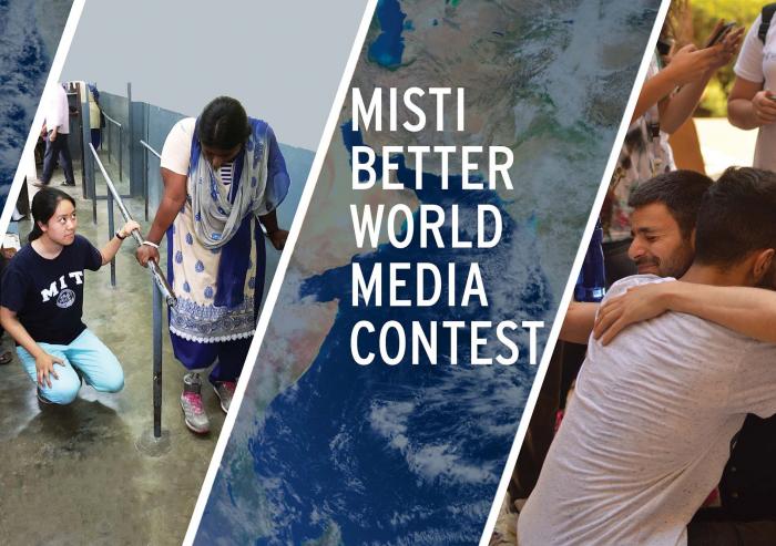 Winners of the 2017 Better World Media Contest: At left, Max Freitas and his D-Lab project partner Hope Chen (pictured, with patient) developed and field tested prosthetics with Rise Legs through MIT-India. Right: Dou Dou '17 brought over 80 Israel...