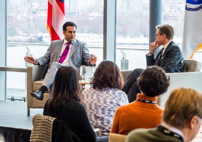 At the MIT Conference for the Resilient Reconstruction of the Caribbean, Puerto Rico’s governor, Ricardo Rosselló ’01 (left), described the devastation of recent hurricanes and discussed opportunities for collaboration on resilient rebuilding...