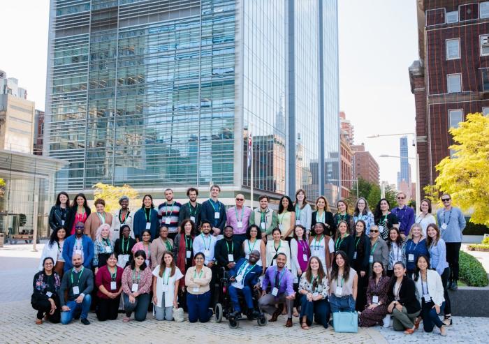 
              The 2022 Solver Class in New York City during the Solve Challenge Finals. These innovators will join us on MIT’s campus in May.
              Photo courtesy of MIT Solve.
      