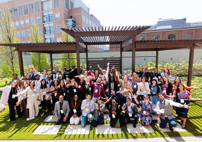 
              Attendees of Solve at MIT 2022 gather for a group photo after morning workshops.
          