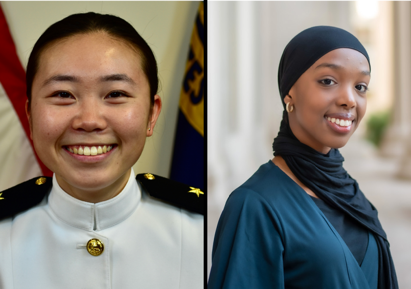 Juliet Liao '23 (left) and junior Amina Abdalla (right) found that their social impact internships, at the World Wildlife Fund and MassHealth, gave them a broader perspective on potential career paths.
Photos courtesy o...
Juliet Liao '23 (left) and junior Amina Abdalla (right) found that their social impact internships, at the World Wildlife Fund and MassHealth, gave them a broader perspective on potential career paths.
Photos courtesy o...