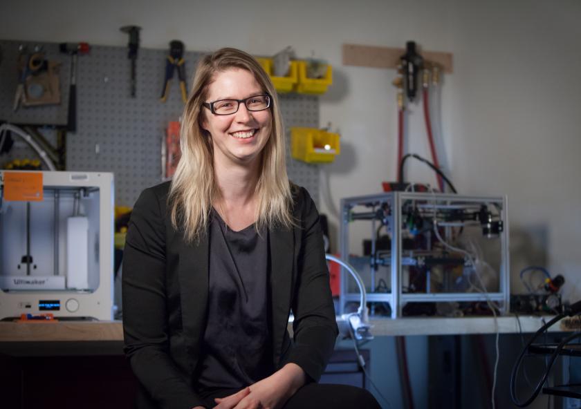 MIT professor Stefanie Mueller led the development of the new ColorMod system.Photo: Jason Dorfman