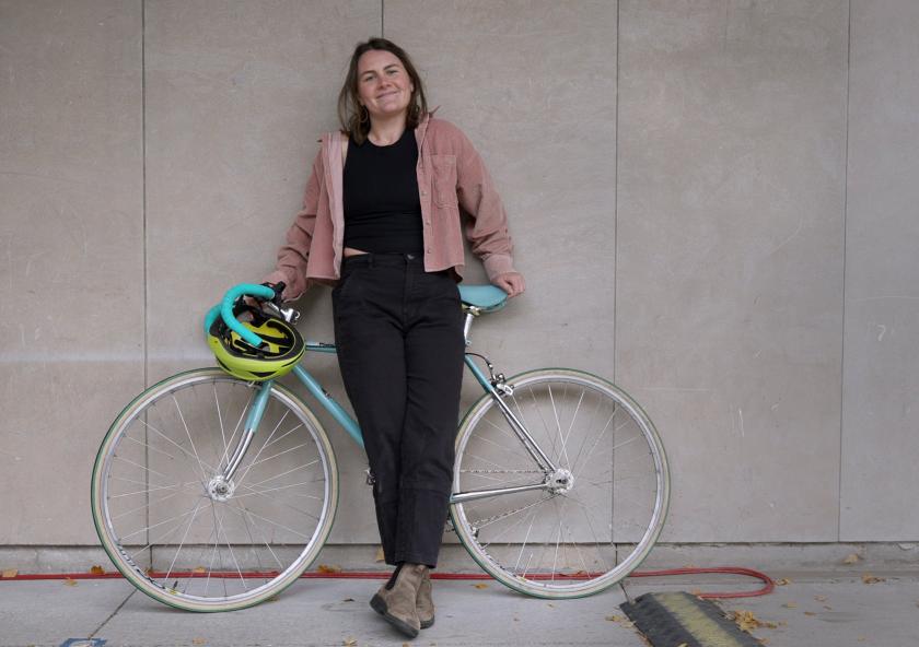Graduate student Bianca Champenois SM ’22 started the MIT Bike Lab to inform and serve the MIT community.
