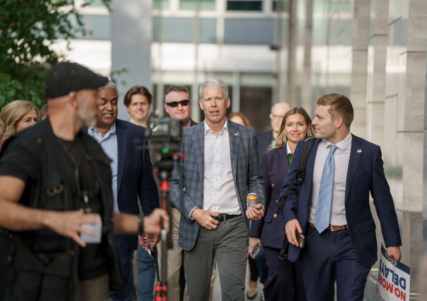 U.S. Secretary of Energy Chris Wright ’85 visited the MIT campus on Sept. 29. Wright earned a BS in mechanical engineering and spent two and a half years pursuing graduate studies in the Department of Electrical Engineering and Computer Science before leaving to become an entrepreneur in the energy industry. 