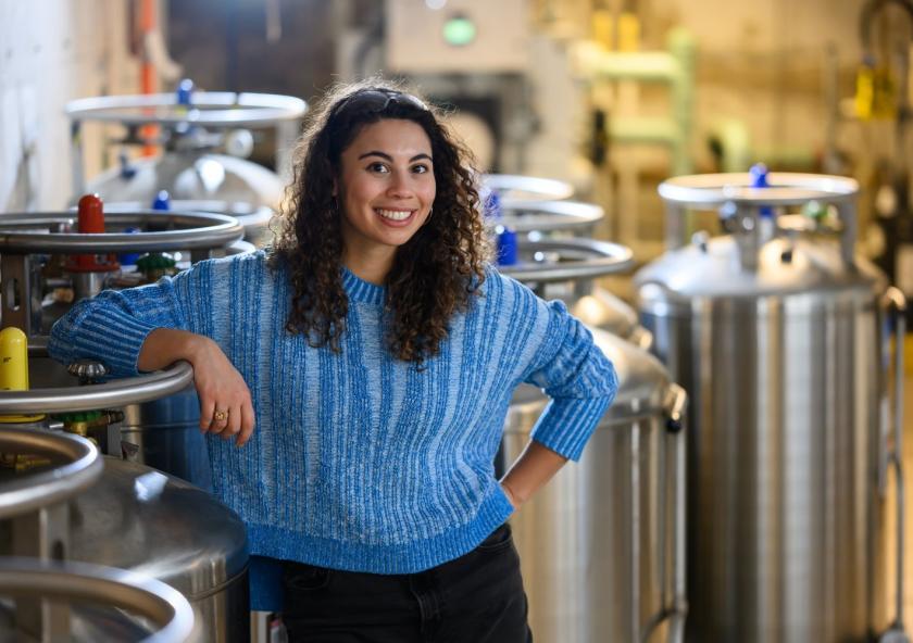 For her doctoral research, Zoe Fisher is extending her master’s work to explore defects in ceramics — specifically, in alumina. For her doctoral research, Zoe Fisher is extending her master’s work to explore defects in ceramics — specifically, in alumina.