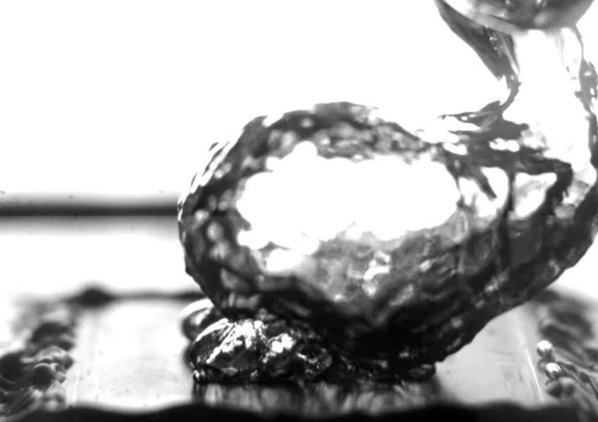 High-speed video of the researchers’ test setup shows water boiling on a specially treated surface, which causes bubbles to form at specific separate points rather than spreading out in a film across the surface, thus leading t...
High-speed video of the researchers’ test setup shows water boiling on a specially treated surface, which causes bubbles to form at specific separate points rather than spreading out in a film across the surface, thus leading t...