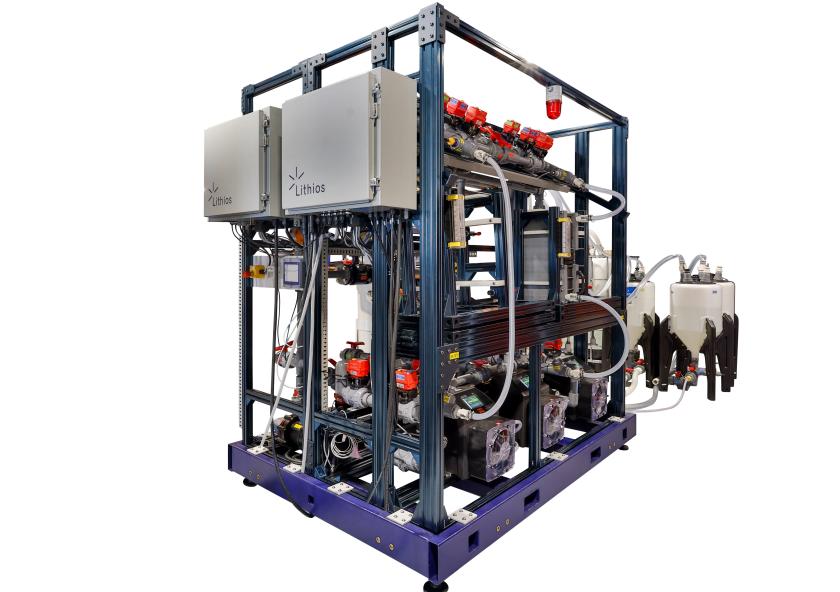 The Lithios system uses an undisclosed electrode material that attaches to lithium when exposed to precise voltages. Co-founder and CEO Mo Alkhadra explains: “Think of a big battery with wastewater flowing into the system. When the brine comes into contact with our electrodes, it selectively pulls lithium while rejecting essentially all the other contaminants.”