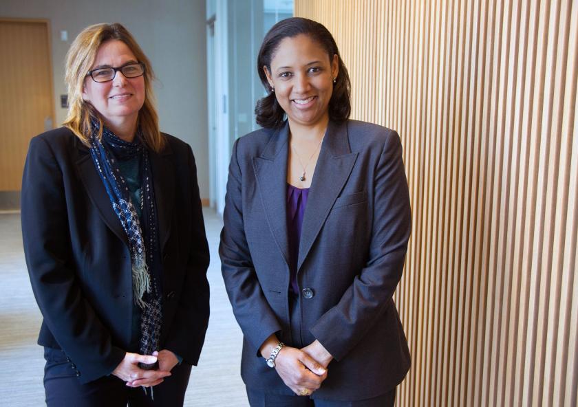 Angela Belcher (left) and Kristala PratherPhoto: Kelley Travers/MIT Energy Initiative Angela Belcher (left) and Kristala PratherPhoto: Kelley Travers/MIT Energy Initiative