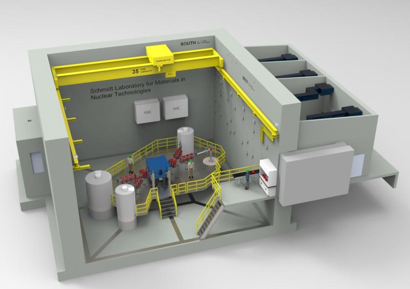 The Schmidt Laboratory for Materials in Nuclear Technologies (LMNT), made possible by a group of donors led by Eric and Wendy Schmidt, will be housed at MIT’s Plasma Science and Fusion Center and use a compact cyclotron to accelerate the testing of materials for use in tomorrow’s commercial fusion power plants. The Schmidt Laboratory for Materials in Nuclear Technologies (LMNT), made possible by a group of donors led by Eric and Wendy Schmidt, will be housed at MIT’s Plasma Science and Fusion Center and use a compact cyclotron to accelerate the testing of materials for use in tomorrow’s commercial fusion power plants.