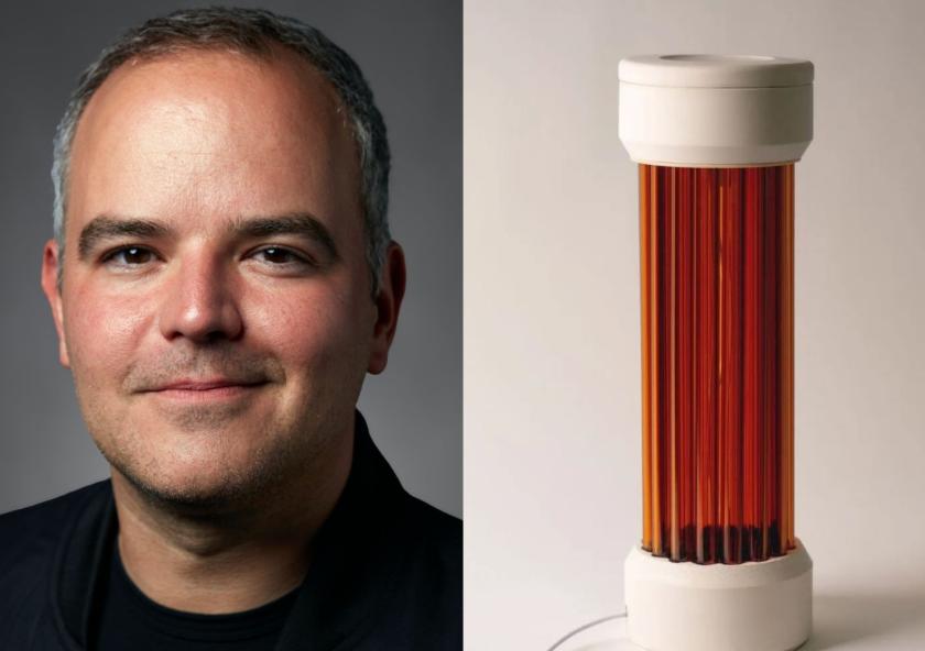 Marcelo Coelho (left) and the Geolectric Lantern Marcelo Coelho (left) and the Geolectric Lantern