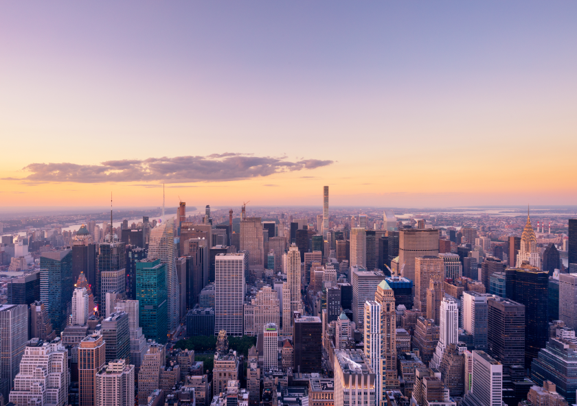 New York City is built with millions of metric tons of concrete and other cement-based materials, which gradually absorb and store carbon dioxide from the air over the lifetimes of buildings and infrastructure.