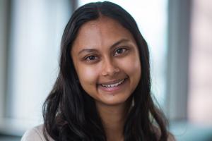 
              MIT junior Anushree Chaudhuri is MIT's first Udall Scholar since 2008. 
              Photo: Gretchen Ertl
      