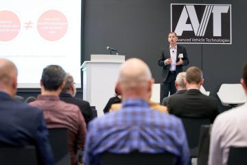 Bryan Reimer, founder and co-director of the AVT Consortium, gives the opening remarks.