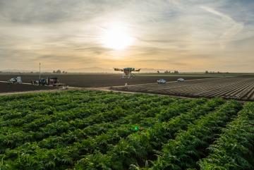 Guardian Ag's large, purpose-built drones can autonomously deliver 200-pound payloads across farms.