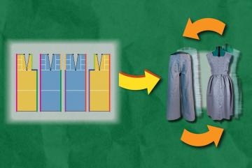 With Refashion, users simply draw shapes and place them together to develop an outline for adaptable fashion pieces. It’s a visual diagram that demonstrates how to cut garments, providing a straightforward way to design things like pants that can be reconfigured into a dress.