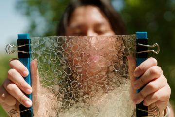 DMSE senior Jacqueline Prawira’s fish-offal plastic alternative can be formed into single-use items such as grocery bags, packaging, and utensils.