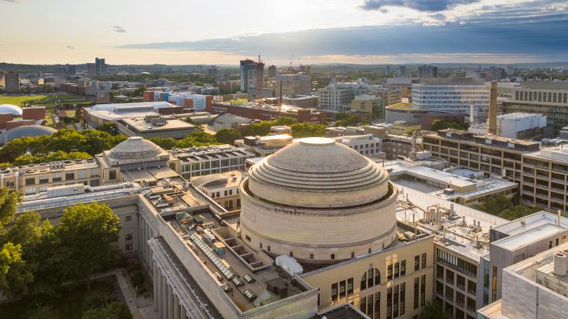 aerial image of MIT campus