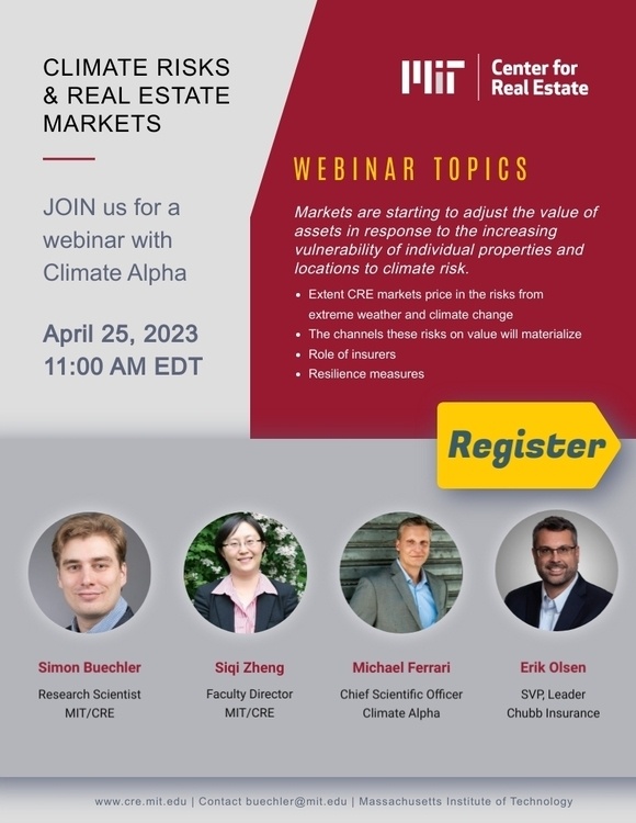 WEBINAR: Climate Risks and Real Estate Markets | MIT Sustainability
