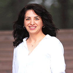 woman in white shirt