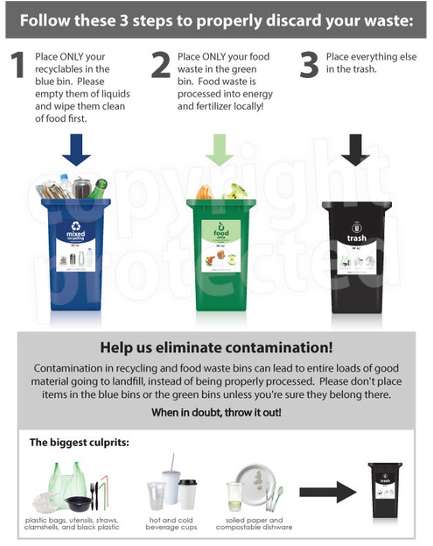 poster demonstrating how to sort waste