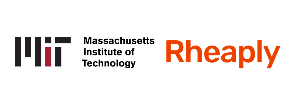 rheaply and mit logo spelled out