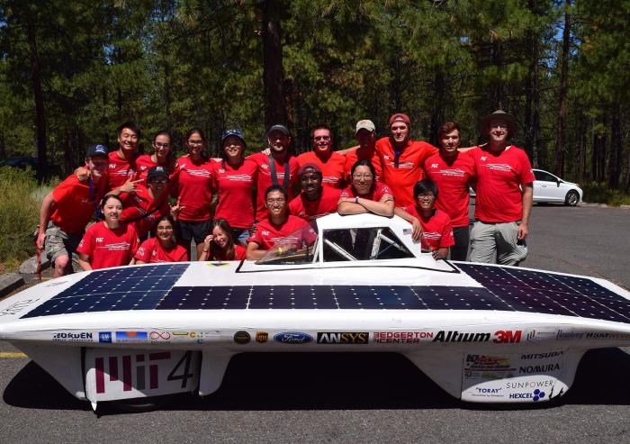 MIT SEVT solar vehicle placed 5th at the American Solar Challenge.Photo courtesy of the MIT Solar Electric Vehicle Team