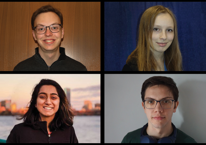 
              SuperUROP scholars participating in research projects funded by the MIT Quest for Intelligence and MIT-IBM Watson AI Lab this year included (clockwise from top left) Spencer Compton, Adeline Hillier, Kristian Georgiev, and Ashik...