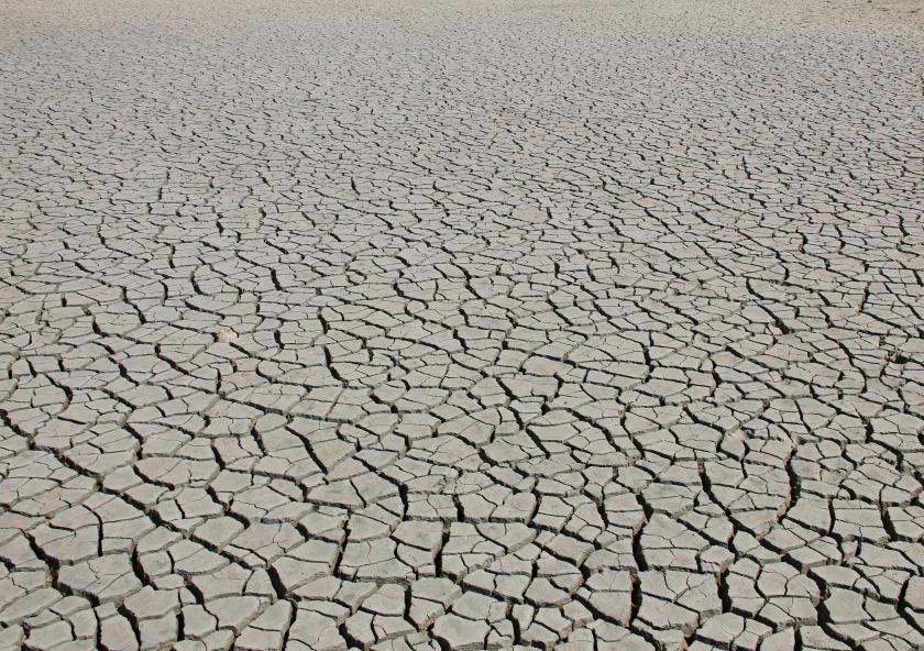 A coastal lagoon near the island of Kos, Greece, is completely dried out during the summer season. Photo:  NinjaDriverInBrussels/Wikimedia Commons