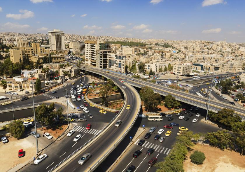 Jamal Abdul Nasser Traffic Circle in Amman, Jordan