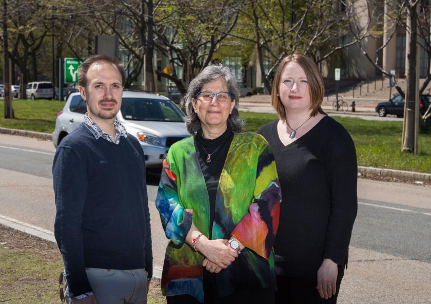 Jareth Holt, Susan Solomon, and Noelle Selin of the MIT Department of Earth, Atmospheric and Planetary Sciences have developed new insights into how energy-related emissions form fine airborne particles that damage human health.Photo: Justin Knight
