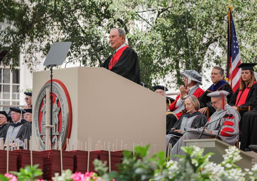 Michael Bloomberg, entrepreneur, philanthropist, and three-term New York City mayor, addressed the Class of 2019 during MIT’s commencement ceremony on June 7. Images: Dominick Reuter Michael Bloomberg, entrepreneur, philanthropist, and three-term New York City mayor, addressed the Class of 2019 during MIT’s commencement ceremony on June 7. Images: Dominick Reuter