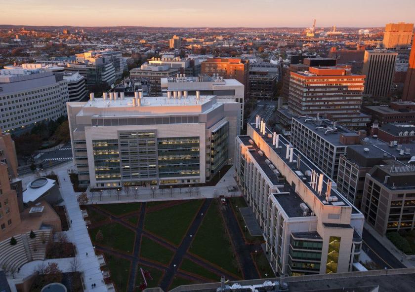 Since 2014, total campus emissions have dropped by 7 percent. Ninety-seven percent of the Institute’s emissions are associated with the operation of labs, offices, residences, and other building facilities across campus.Photo: MIT Image Library