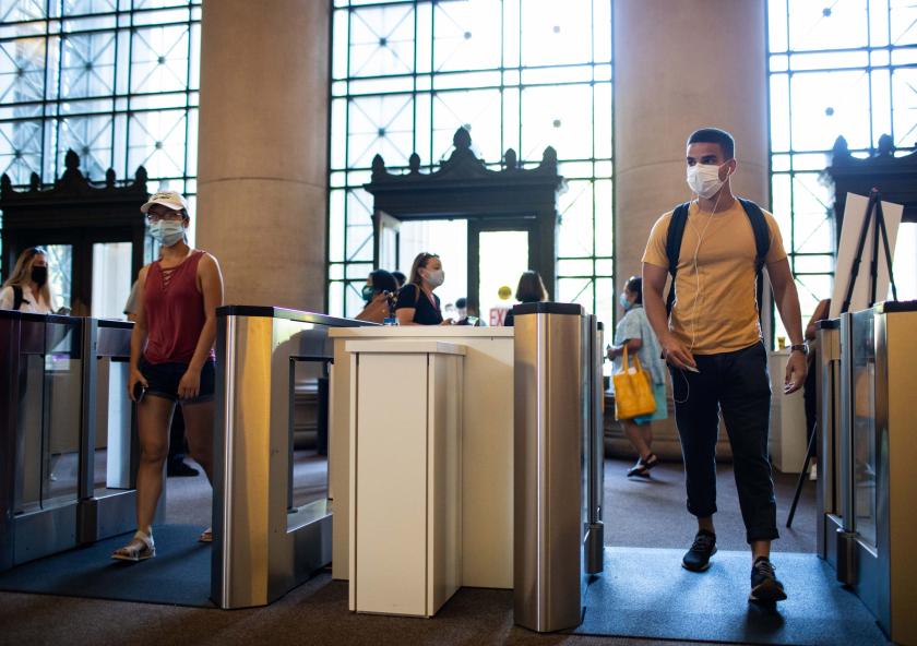 
              Top Institute stories dealt with the return to campus and continued response to Covid-19, MIT’s commitments to climate action, its support of our diverse community, and more.
              Image: Jake Belcher
      