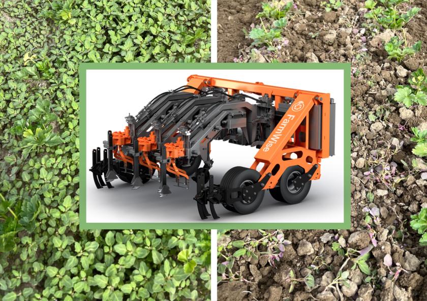
              MIT alumnus-founded FarmWise uses hulking, autonomous robots that resemble tractors to preserve crops while snipping weeds, eliminating the need for herbicides.
              Courtesy of FarmWise
      