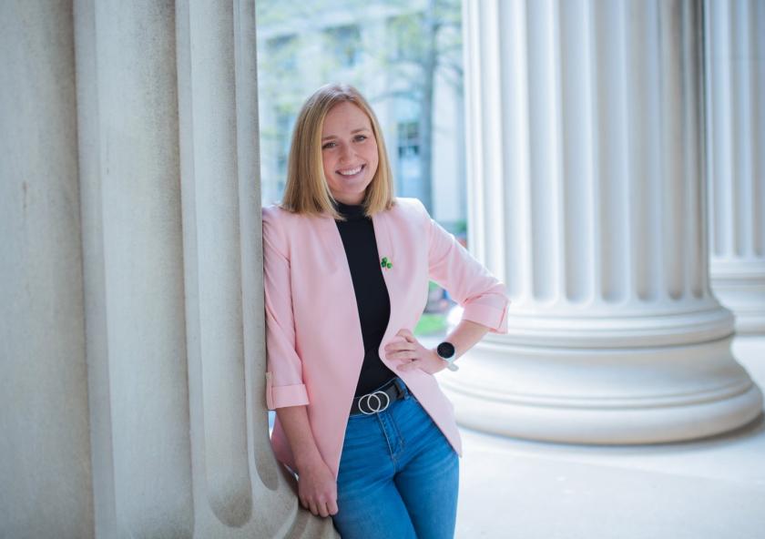 
              Kaylee Cunningham, “Ms. Nuclear Energy” on TikTok, is committed to dispelling myths about nuclear energy.
              Photo: Gretchen Ertl
      