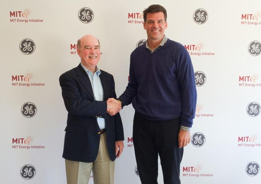 GE Power President and CEO Steve Bolze (right) with MIT Energy Initiative Director Robert Armstrong.