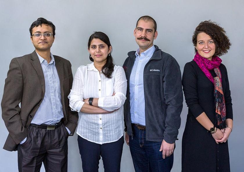 Left to right: Tapajyoti Ghosh, Naga Srujana Goteti, Emre Gençer, and Maryam ArbabzadehPhoto: Kelley Travers