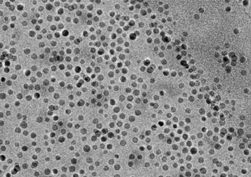 MIT researchers used these manganese oxide nanoparticles to catalyze the breakdown of water and the subsequent incorporation of oxygen into useful compounds called epoxides. Courtesy of the researchers MIT researchers used these manganese oxide nanoparticles to catalyze the breakdown of water and the subsequent incorporation of oxygen into useful compounds called epoxides. Courtesy of the researchers