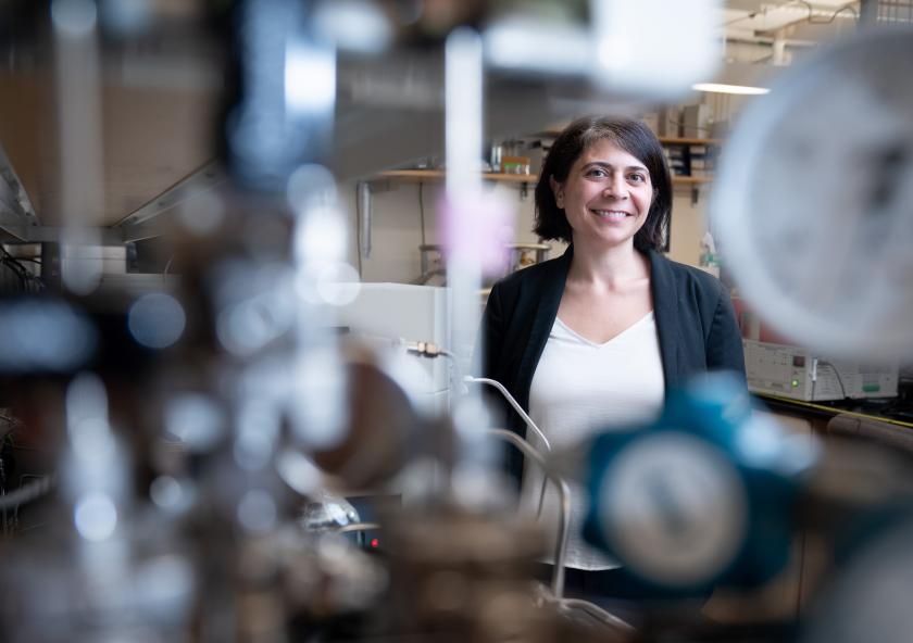 
              MIT Professor Desirée Plata's efforts extend far beyond research and include mentoring students, entrepreneurship, coalition-building, and coordination across industry, academia, and government.
              Photo: Bryce Vickmark
      