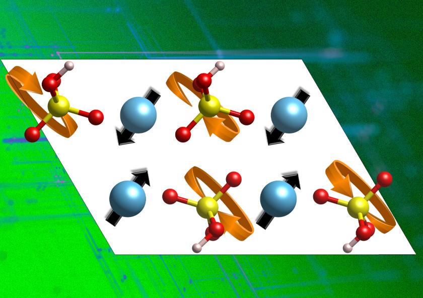 A class of materials called solid acids were especially likely to be fast proton conductors, based on computer simulations of the materials’ behavior. A class of materials called solid acids were especially likely to be fast proton conductors, based on computer simulations of the materials’ behavior.