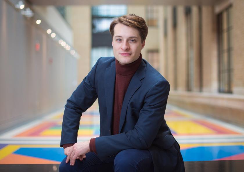 “My goal is to address climate change as an innovator and creator, whether by pushing the boundaries of science” through research or pursuing a zero-carbon future as an entrepreneur, says MIT PhD candidate Pablo Ducru.Photo: Gretchen Ertl