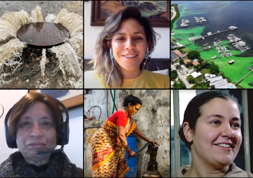 
              Students and researchers from across MIT and industry gathered virtually to discuss a variety of water issues with a focus on resilience, sustainability, and equity. Featured speakers Emma Robbins (top center), Uma Lele (bottom left)...