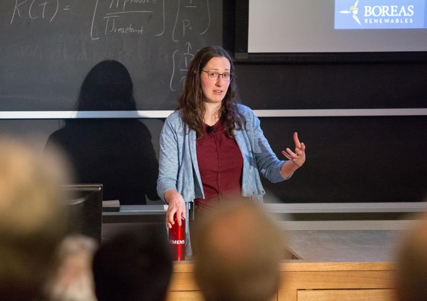 Abigail Krich, founder and president of Boreas Renewables, discusses New England's impending energy market transition from natural gas domination to a greater proliferation of renewables.Photo: Kelley Travers