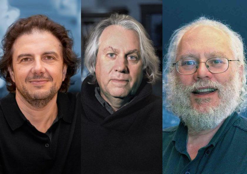 Left to right: David Sabatini, Kerry Emanuel, and Peter Shor, 2020 recipients of BBVA Frontiers of Knowledge Awards 