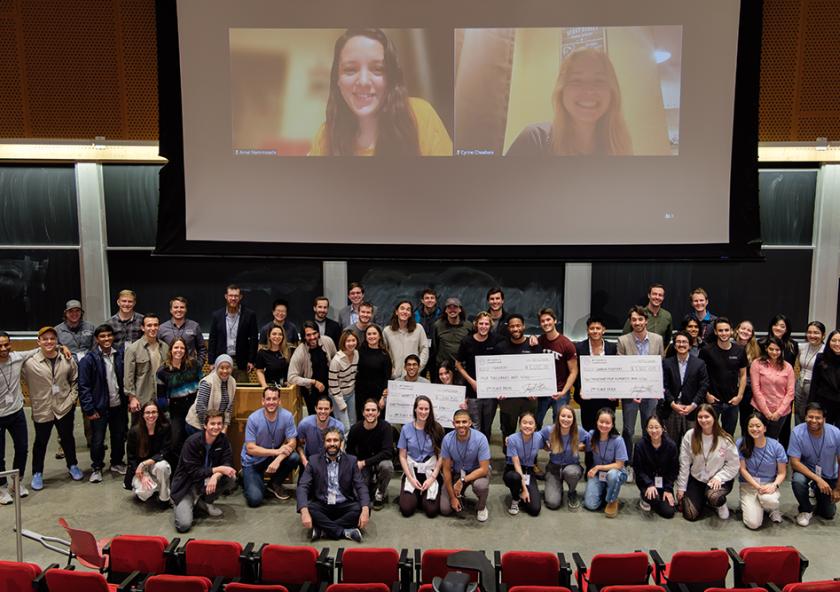 Energy and Climate Hack participants, in person and virtually, gather for a photo.
Photo courtesy of MIT Hackathon 2023.
Energy and Climate Hack participants, in person and virtually, gather for a photo.
Photo courtesy of MIT Hackathon 2023.